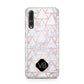 Personalised Rose Gold Grey Marble Hexagon Huawei P20 Pro Phone Case