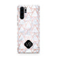 Personalised Rose Gold Grey Marble Hexagon Huawei P30 Pro Phone Case
