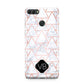 Personalised Rose Gold Grey Marble Hexagon Huawei Y9 2018