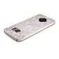 Personalised Rose Gold Grey Marble Hexagon Samsung Galaxy Case Top Cutout