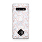 Personalised Rose Gold Grey Marble Hexagon Samsung Galaxy S10 Plus Case