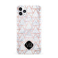 Personalised Rose Gold Grey Marble Hexagon iPhone 11 Pro Max 3D Snap Case