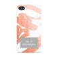 Personalised Rose Gold Leaf Name Apple iPhone 4s Case