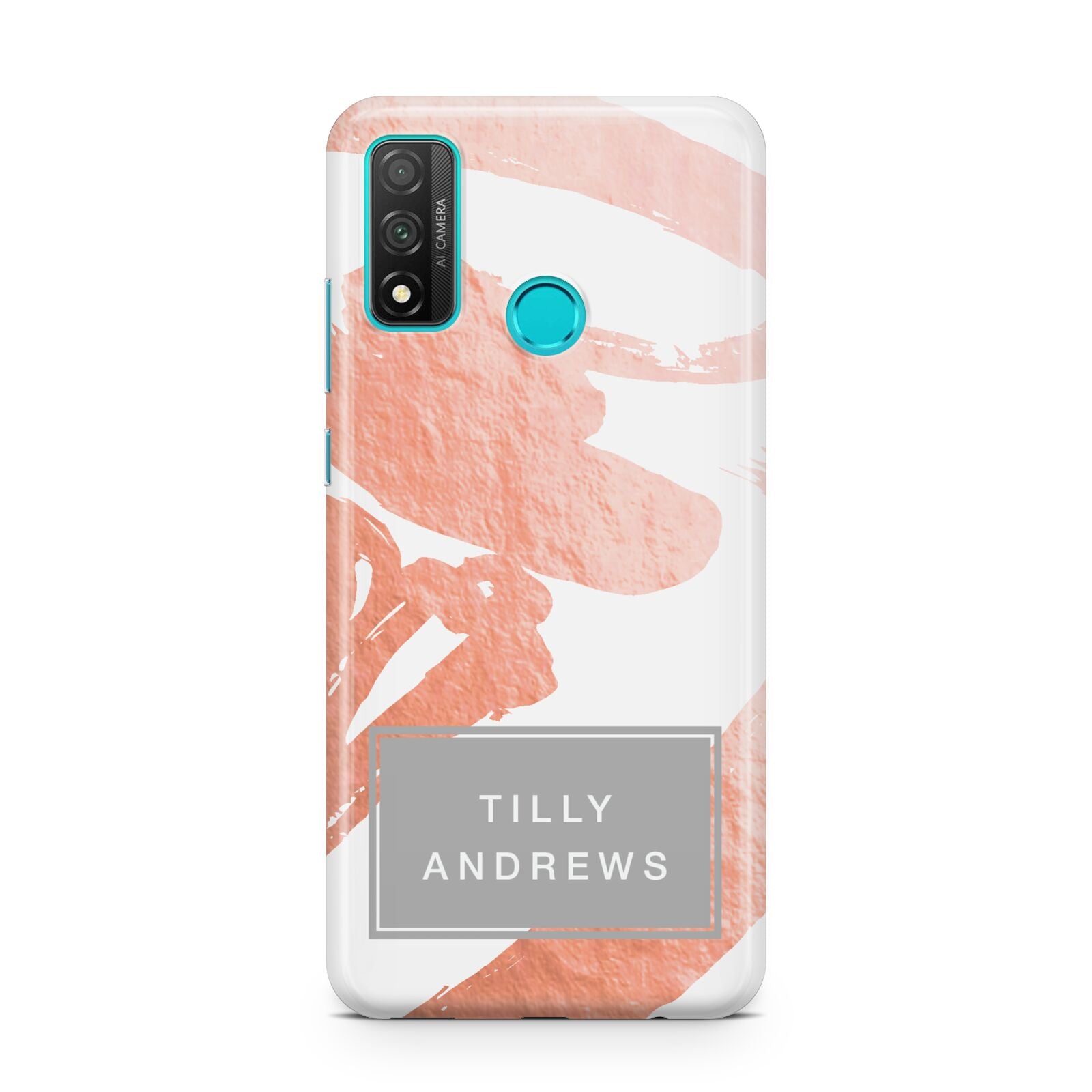Personalised Rose Gold Leaf Name Huawei P Smart 2020