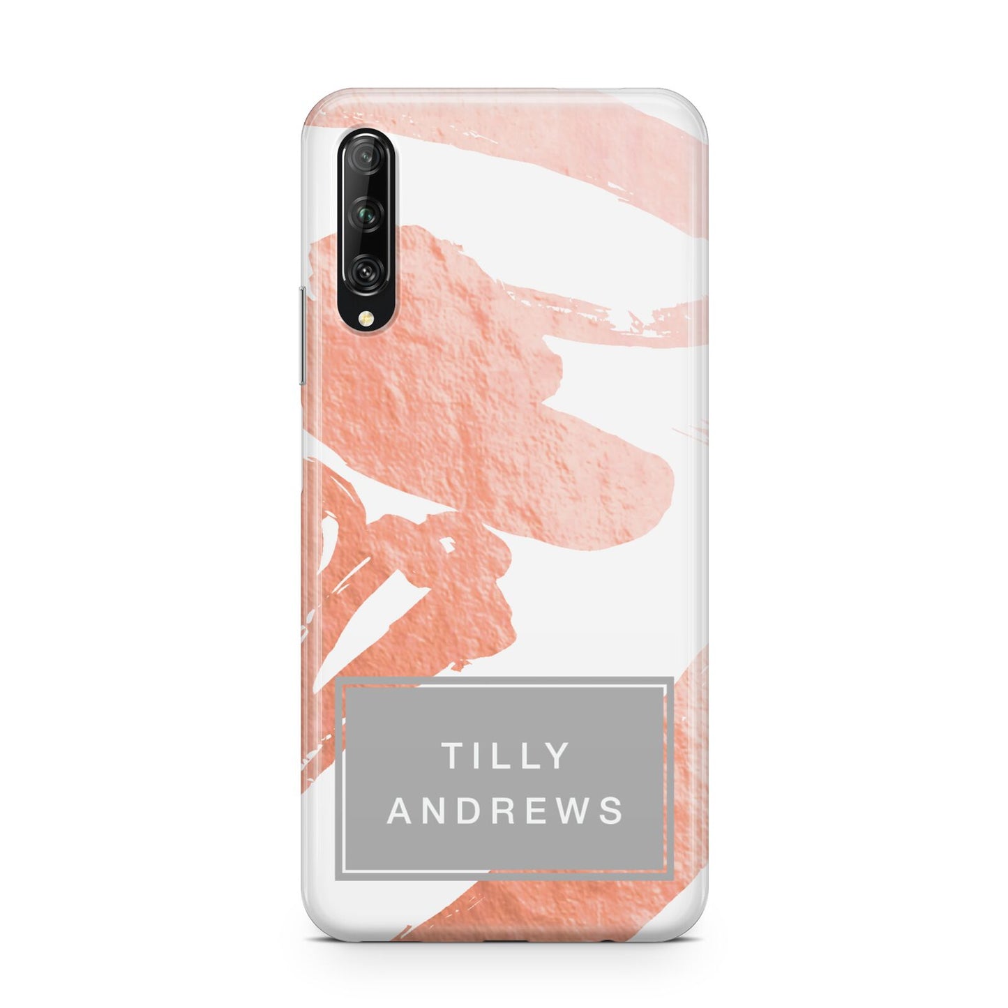 Personalised Rose Gold Leaf Name Huawei P Smart Pro 2019