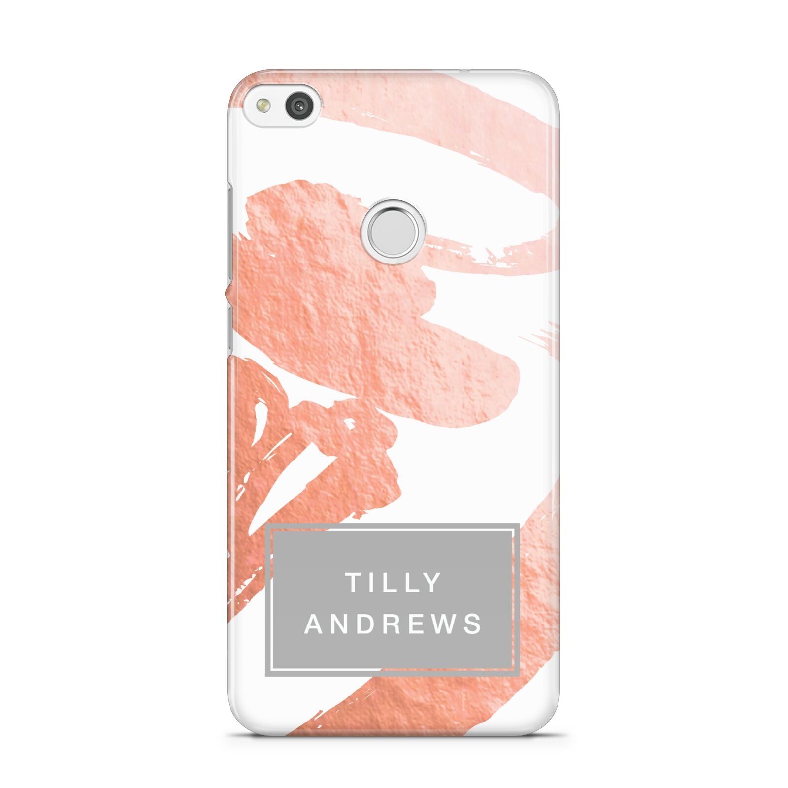 Personalised Rose Gold Leaf Name Huawei P8 Lite Case