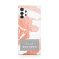 Personalised Rose Gold Leaf Name Samsung A32 5G Case