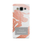 Personalised Rose Gold Leaf Name Samsung Galaxy A3 Case