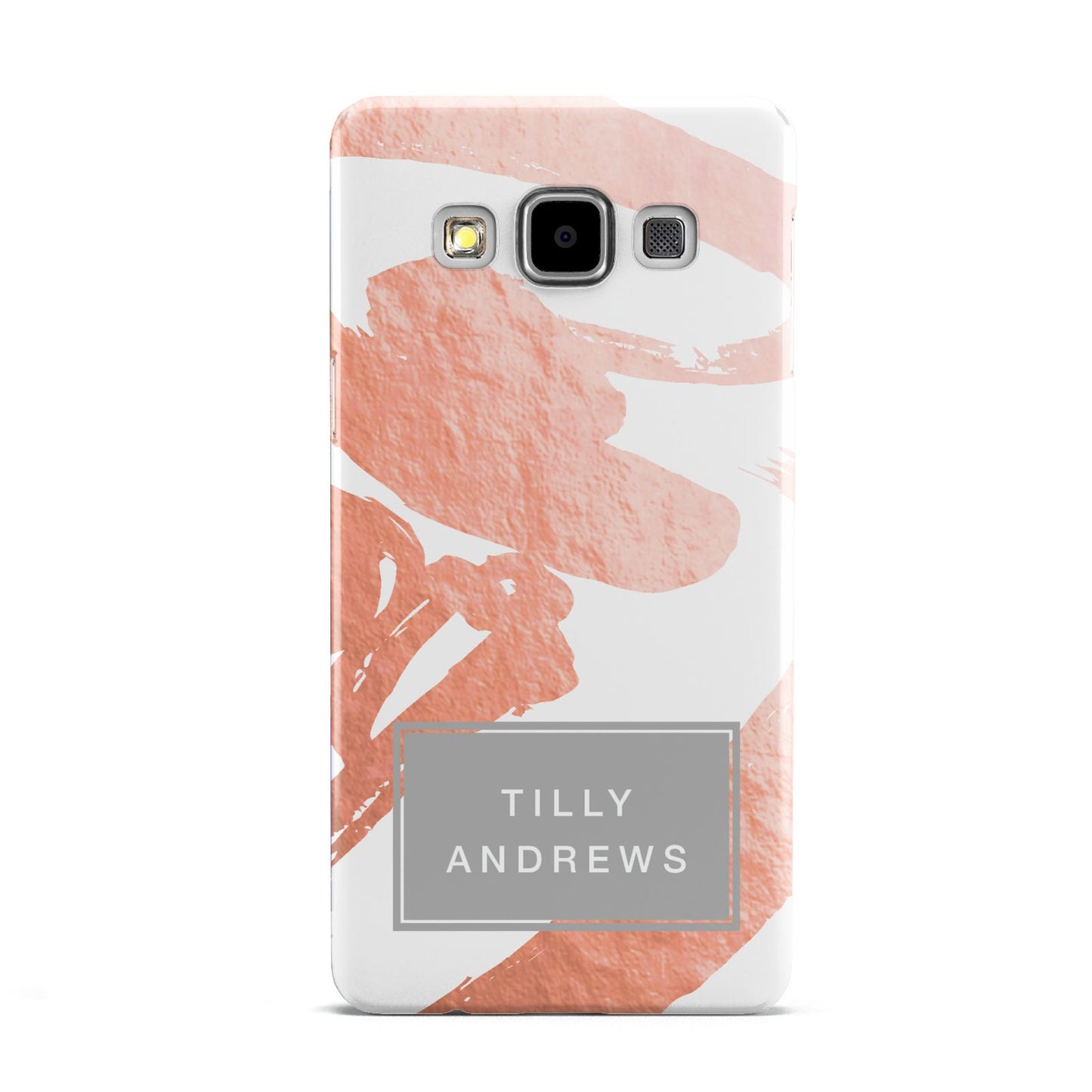 Personalised Rose Gold Leaf Name Samsung Galaxy A5 Case