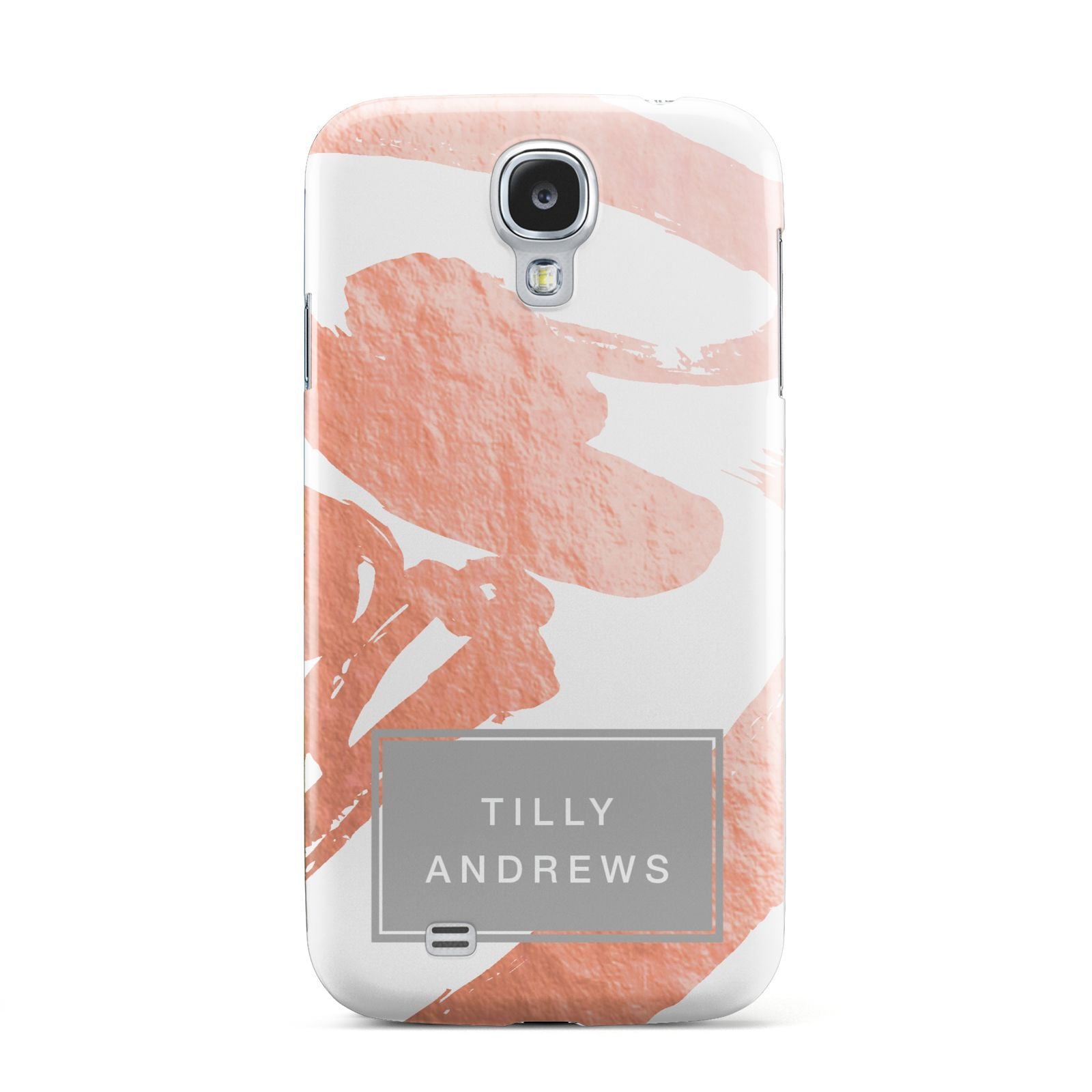 Personalised Rose Gold Leaf Name Samsung Galaxy S4 Case