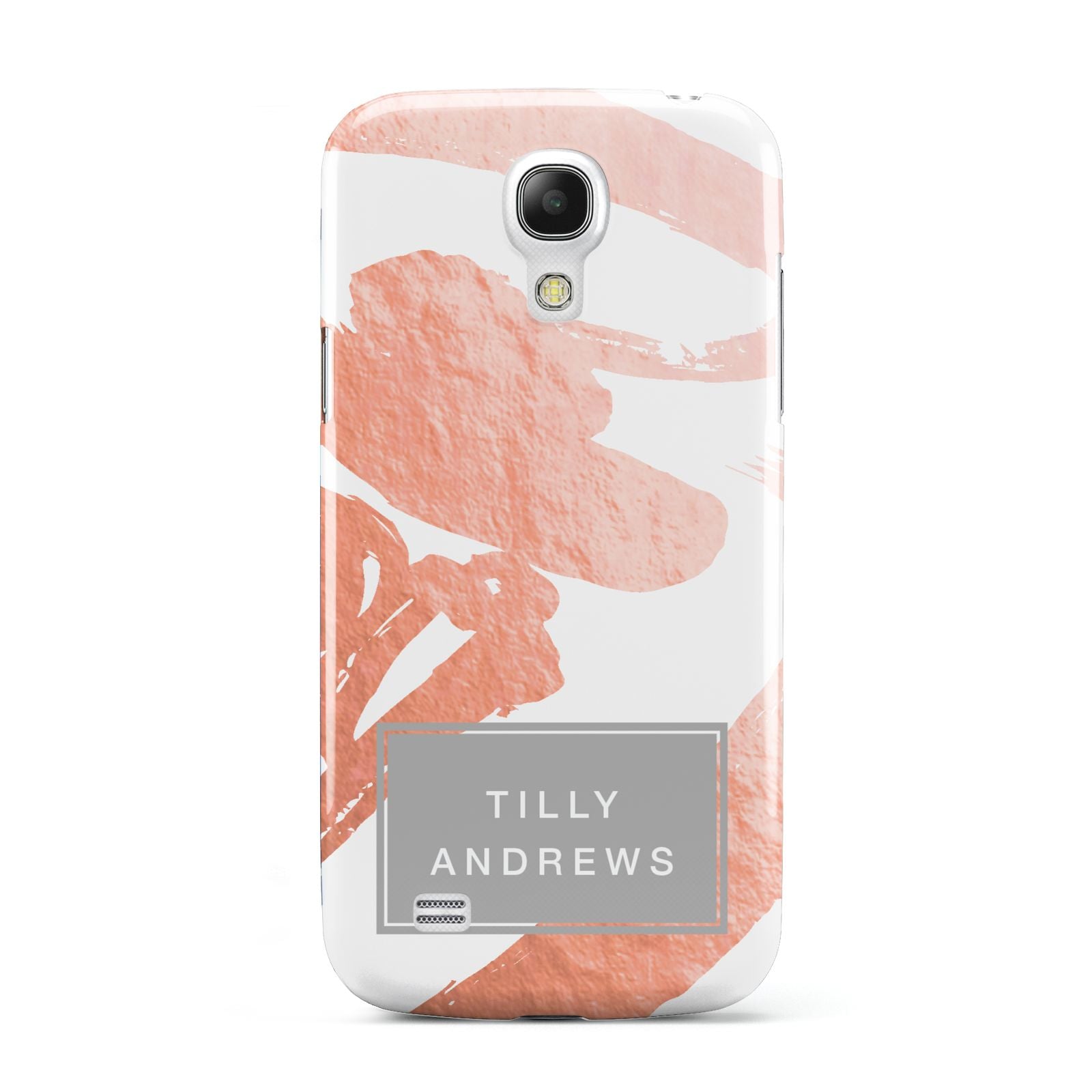 Personalised Rose Gold Leaf Name Samsung Galaxy S4 Mini Case