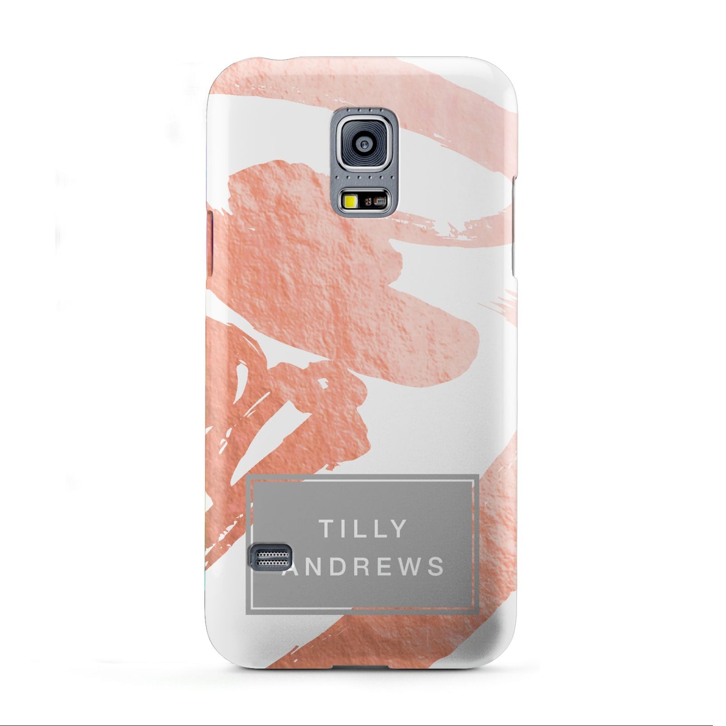 Personalised Rose Gold Leaf Name Samsung Galaxy S5 Mini Case