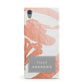 Personalised Rose Gold Leaf Name Sony Xperia Case