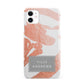Personalised Rose Gold Leaf Name iPhone 11 3D Snap Case