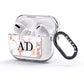 Personalised Rose Gold Marble Initials AirPods Glitter Case 3rd Gen Side Image