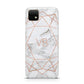 Personalised Rose Gold Marble Initials Huawei Enjoy 20 Phone Case