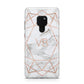 Personalised Rose Gold Marble Initials Huawei Mate 20 Phone Case