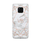 Personalised Rose Gold Marble Initials Huawei Mate 20 Pro Phone Case
