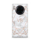 Personalised Rose Gold Marble Initials Huawei Mate 30 Pro Phone Case