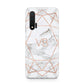 Personalised Rose Gold Marble Initials Huawei Nova 6 Phone Case