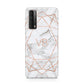 Personalised Rose Gold Marble Initials Huawei P Smart 2021