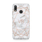 Personalised Rose Gold Marble Initials Huawei P20 Lite Phone Case