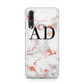 Personalised Rose Gold Marble Initials Huawei P20 Pro Phone Case