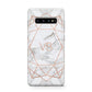 Personalised Rose Gold Marble Initials Protective Samsung Galaxy Case