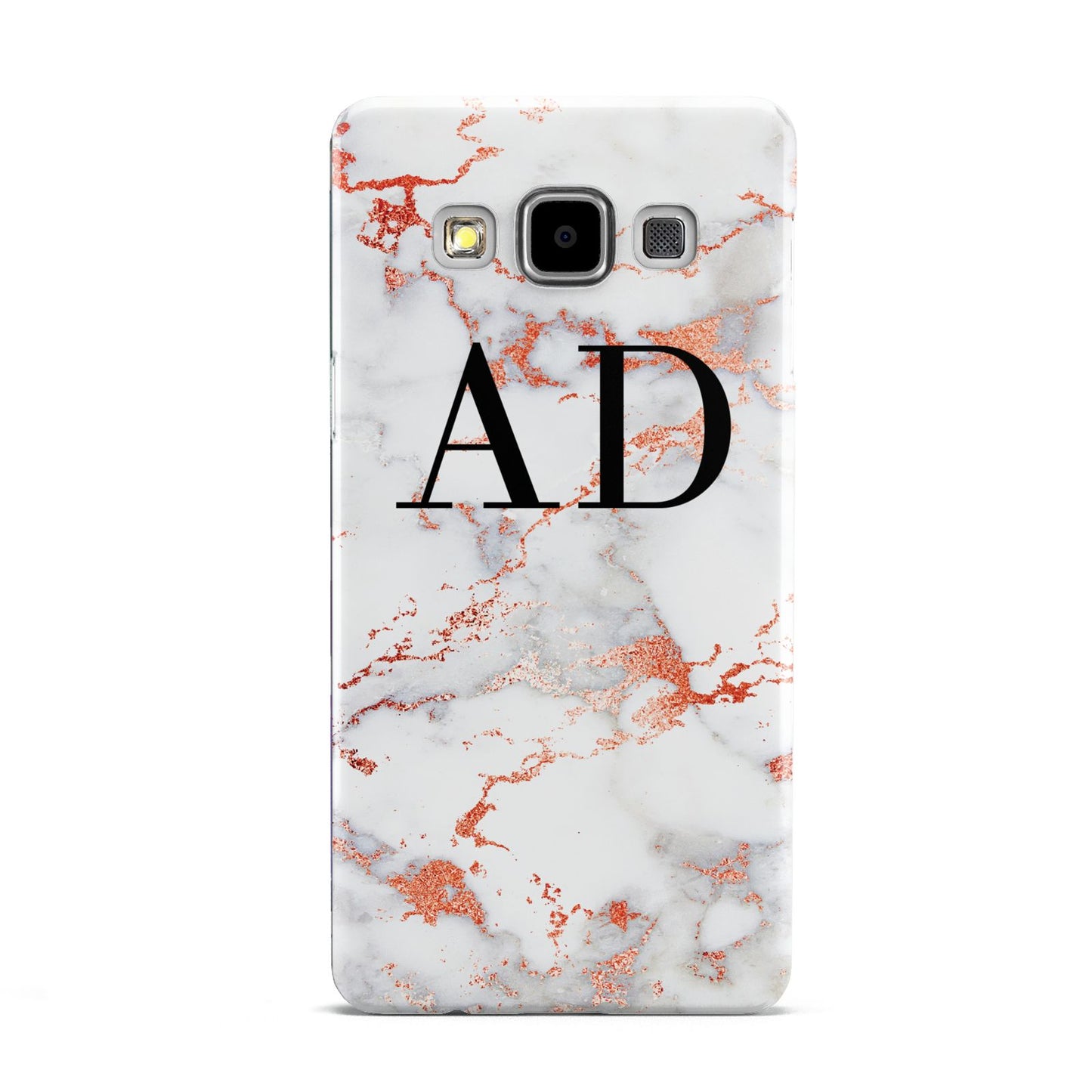 Personalised Rose Gold Marble Initials Samsung Galaxy A5 Case