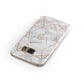 Personalised Rose Gold Marble Initials Samsung Galaxy Case Front Close Up