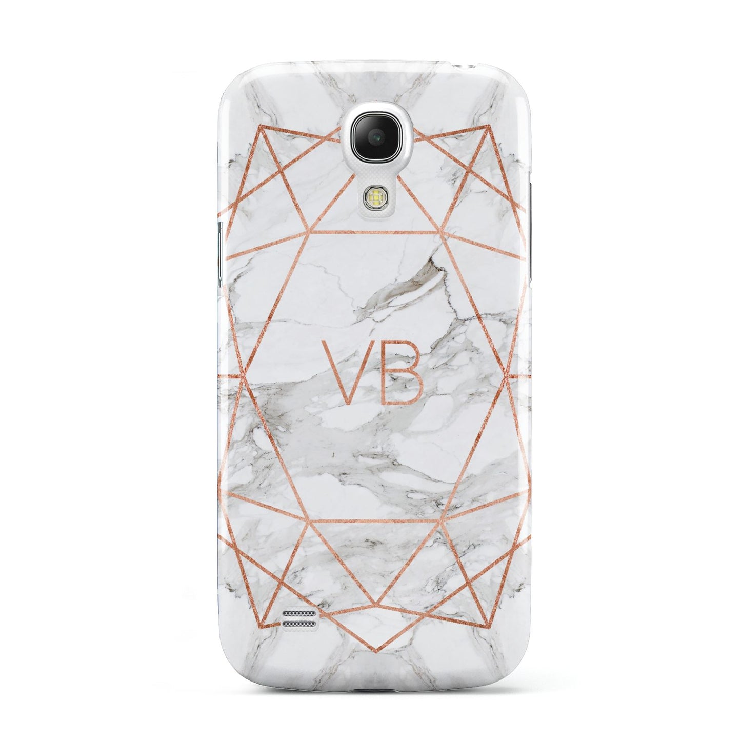 Personalised Rose Gold Marble Initials Samsung Galaxy S4 Mini Case