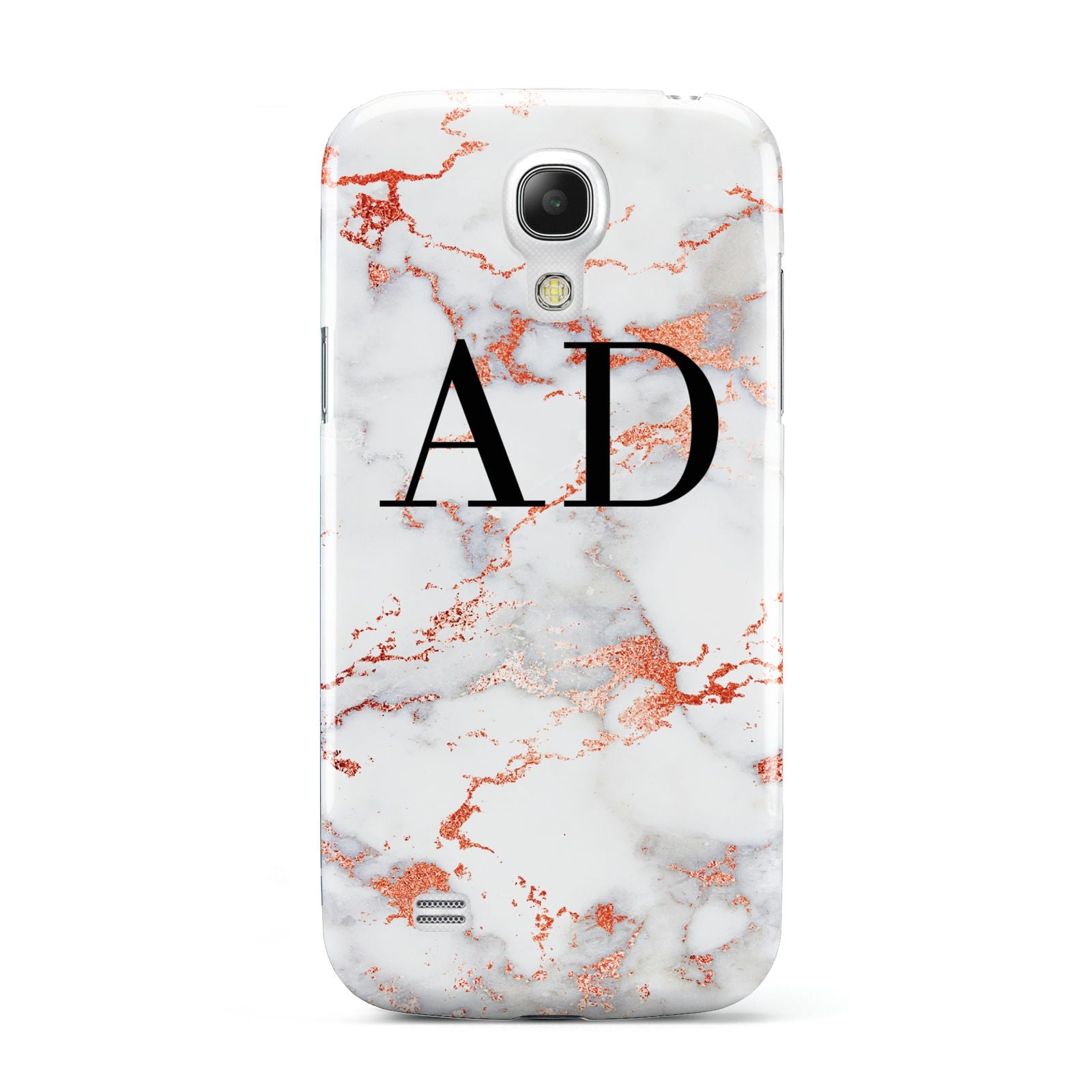 Personalised Rose Gold Marble Initials Samsung Galaxy S4 Mini Case