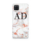 Personalised Rose Gold Marble Initials Samsung M12 Case