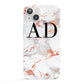 Personalised Rose Gold Marble Initials iPhone 13 Full Wrap 3D Snap Case