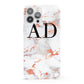 Personalised Rose Gold Marble Initials iPhone 13 Pro Max Full Wrap 3D Snap Case
