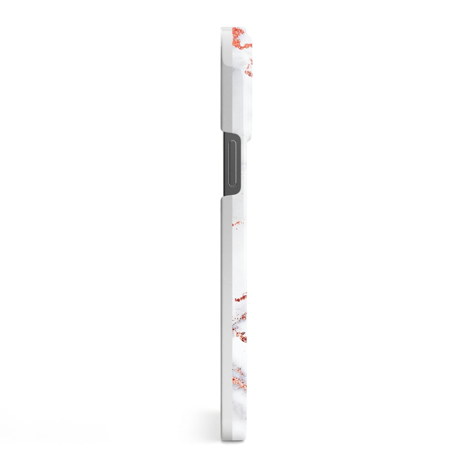 Personalised Rose Gold Marble Initials iPhone 13 Pro Max Side Image 3D Snap Case