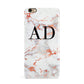Personalised Rose Gold Marble Initials iPhone 6 Plus 3D Snap Case on Gold Phone