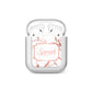 Personalised Rose Gold Marble Name AirPods Case