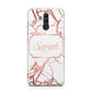 Personalised Rose Gold Marble Name Huawei Mate 20 Lite