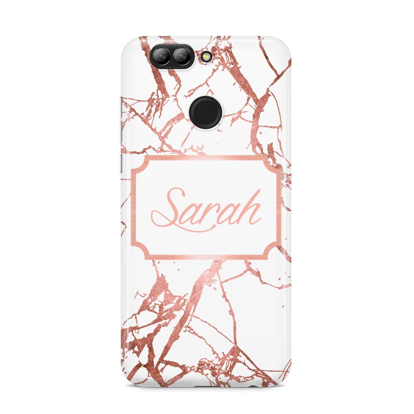 Personalised Rose Gold Marble Name Huawei Nova 2s Phone Case