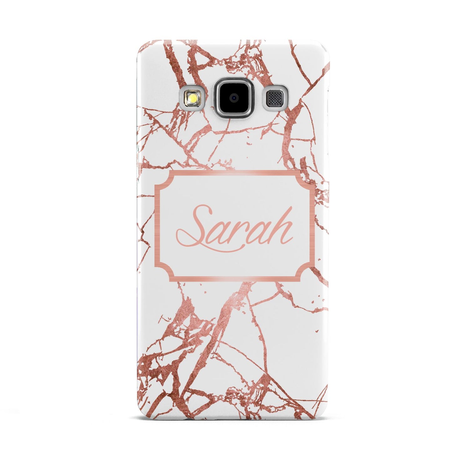 Personalised Rose Gold Marble Name Samsung Galaxy A5 Case