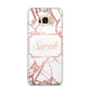 Personalised Rose Gold Marble Name Samsung Galaxy S8 Plus Case