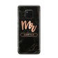 Personalised Rose Gold Mr Surname Marble Huawei Mate 20 Pro Phone Case