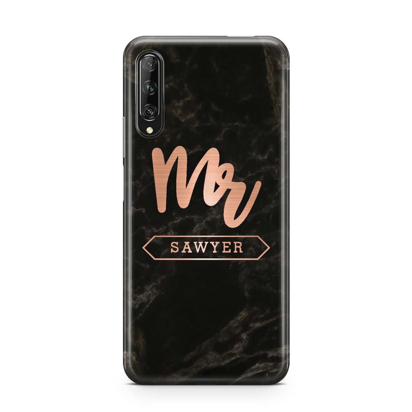 Personalised Rose Gold Mr Surname Marble Huawei P Smart Pro 2019