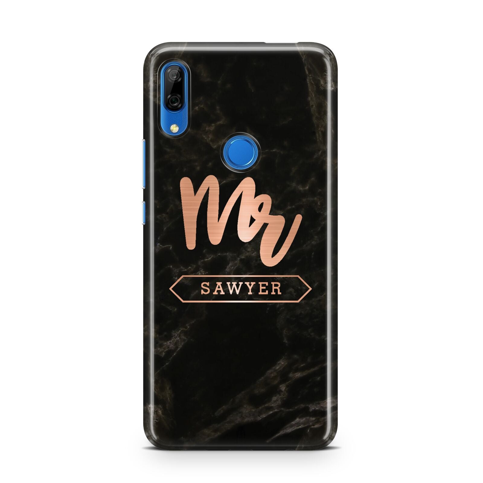 Personalised Rose Gold Mr Surname Marble Huawei P Smart Z