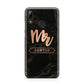 Personalised Rose Gold Mr Surname Marble Huawei Y7 2019