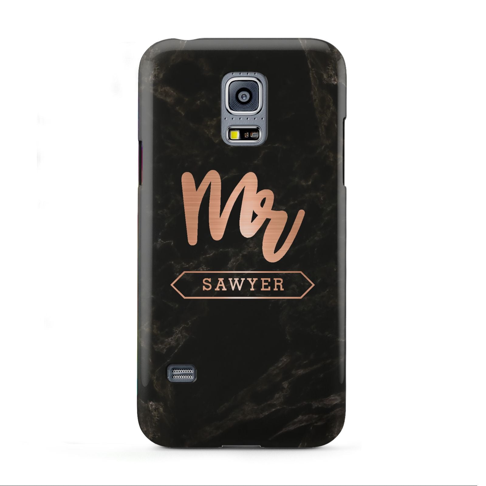 Personalised Rose Gold Mr Surname Marble Samsung Galaxy S5 Mini Case