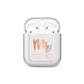 Personalised Rose Gold Mr Surname On Grey AirPods Case