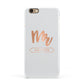 Personalised Rose Gold Mr Surname On Grey Apple iPhone 6 3D Snap Case
