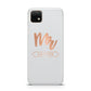 Personalised Rose Gold Mr Surname On Grey Huawei Enjoy 20 Phone Case
